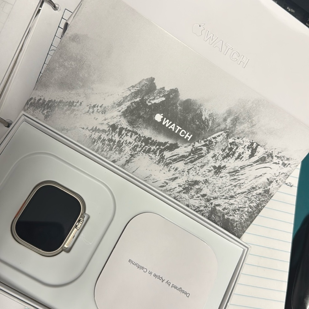 Apple Smartwatch with Silver and Black Design